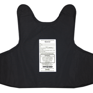 The rear of the Quantum Ballistic Body Armor for women soft pistol rated armor pad.